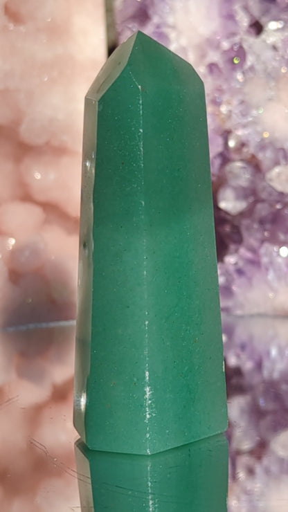 Green Strawberry Quartz Tower | Heart Healing