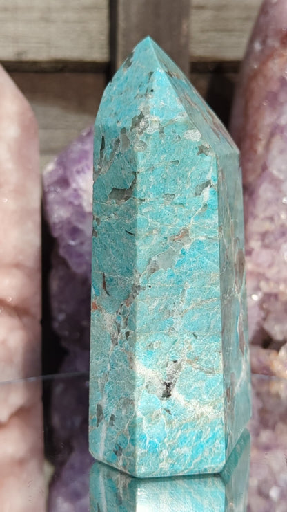 Smoky Amazonite Tower | Stability & Inner Strength