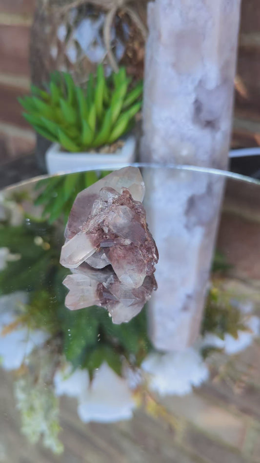 RARE Red Phantom Sunset Quartz Cluster | Rare & Radiant