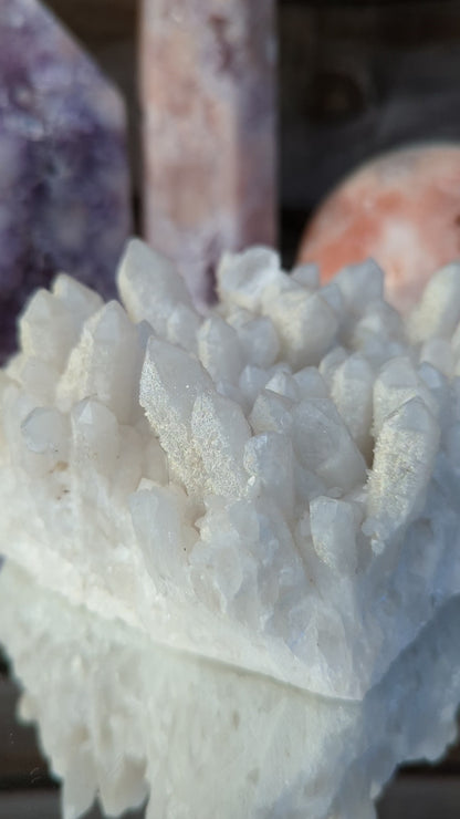 Frosted White Apophyllite Cluster | Clarity & Focus