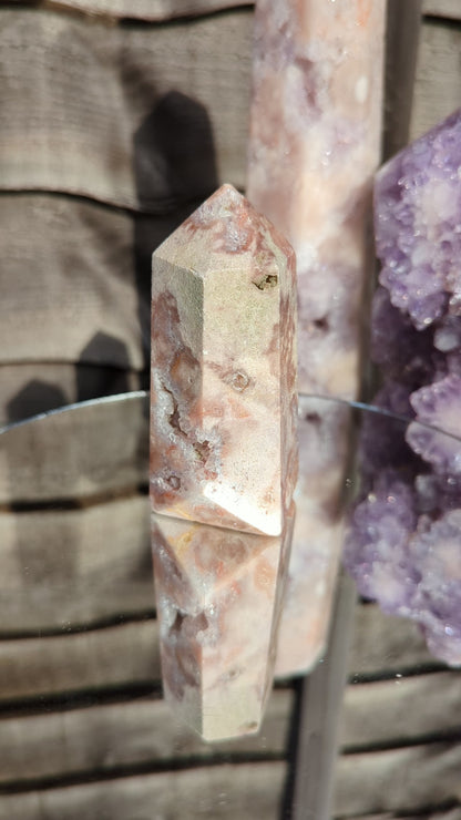 Pink Amethyst & Quartz Tower | Harmony & Balance