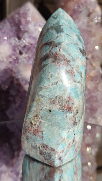 Smoky Amazonite Flame | Abundance & Strength