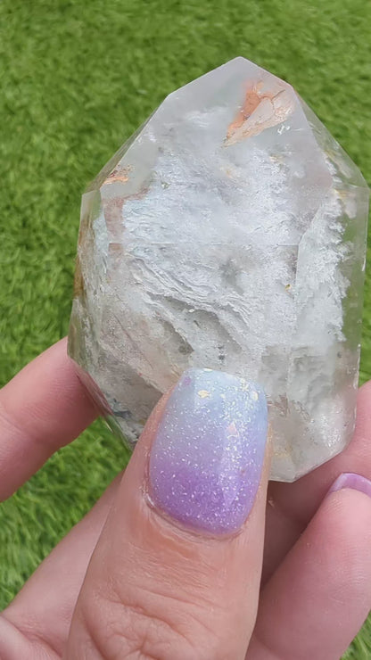 Lodolite Point with Phantoms & Thousand Layer Point | Healing & Wisdom