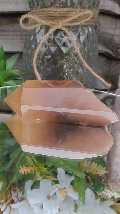 Deep Orange Honey Calcite Point | Joy & Vitality