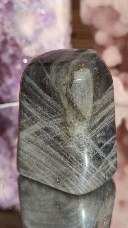 Pink & Purple Flash Labradorite Freeform | Intuition & Inner Light