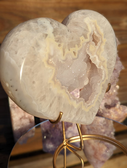 Druzy Agate Heart | Growth & Balance