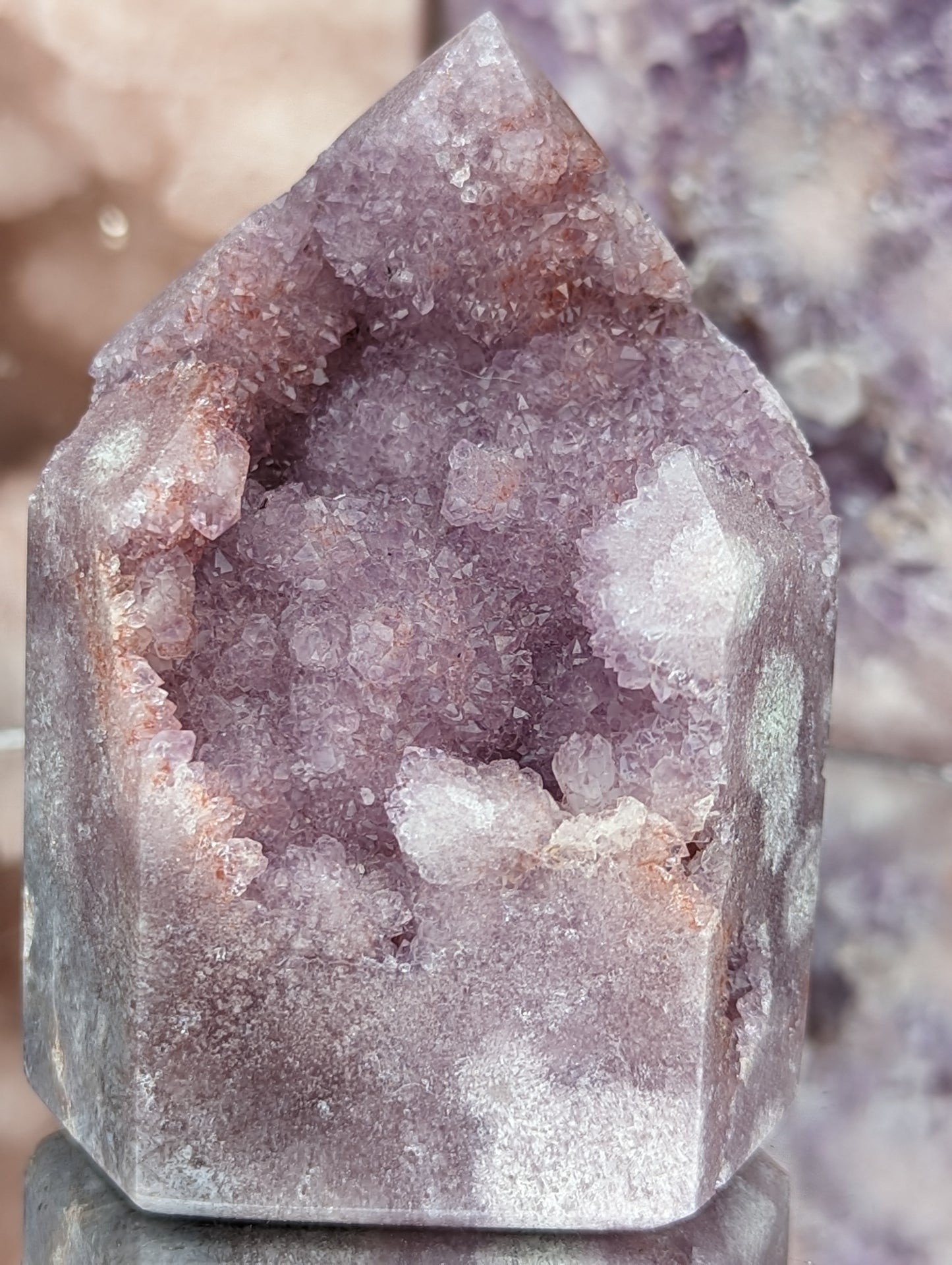 Lilac Pink Amethyst Druzy Tower | Romance & Harmony