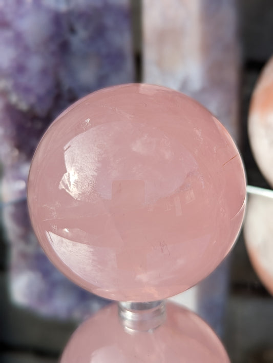 Rose Quartz Star Sphere| Love & Healing