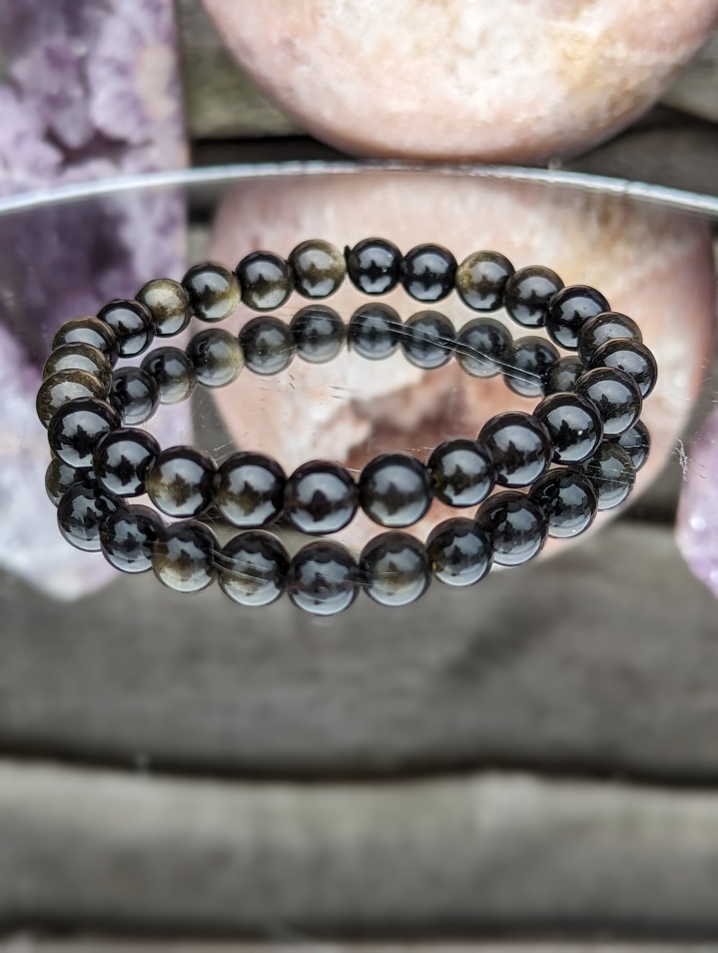 Gold Sheen Obsidian Bracelet | Grounding & Protection