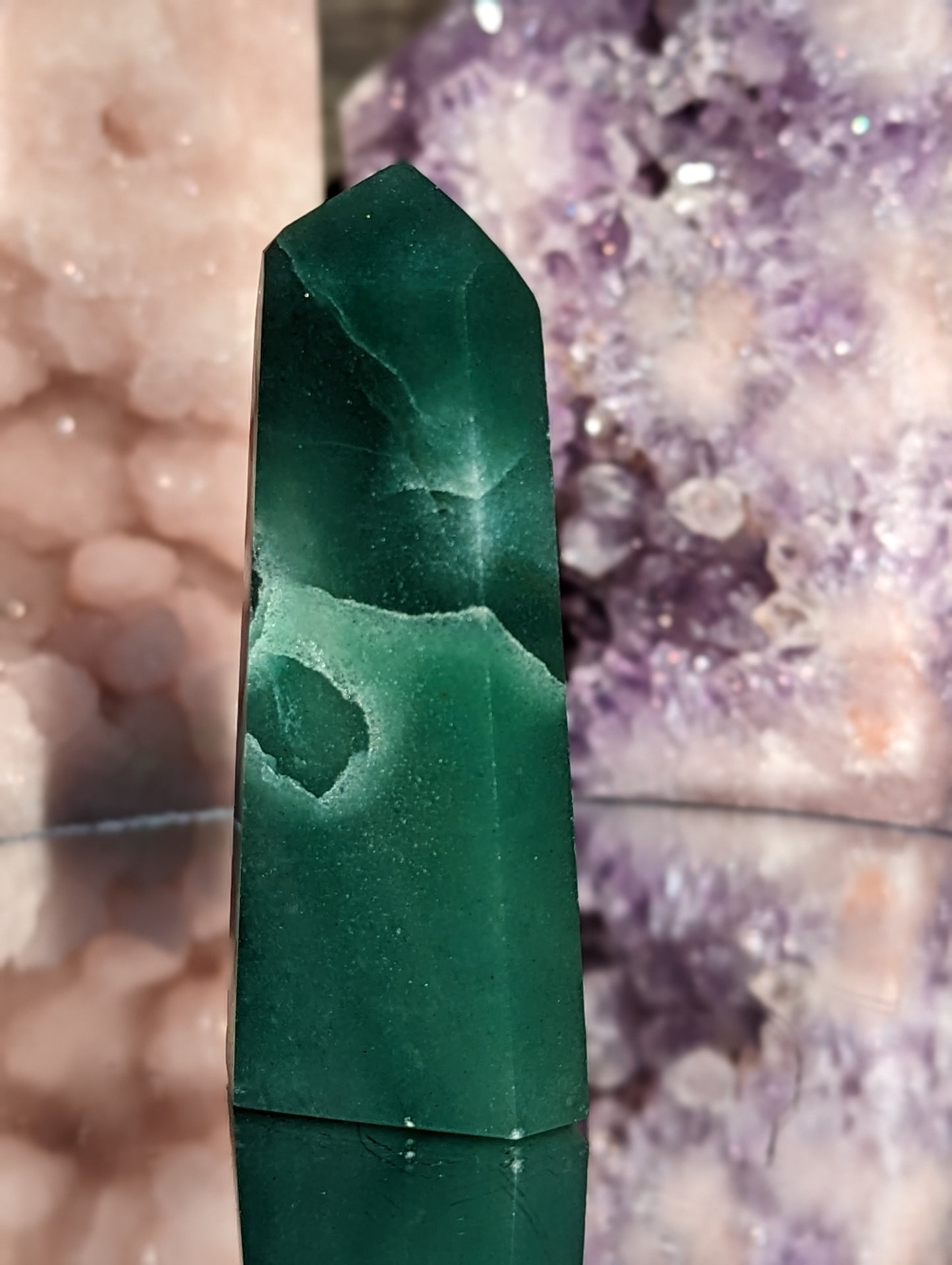 Green Strawberry Quartz Tower | Growth & Empowerment