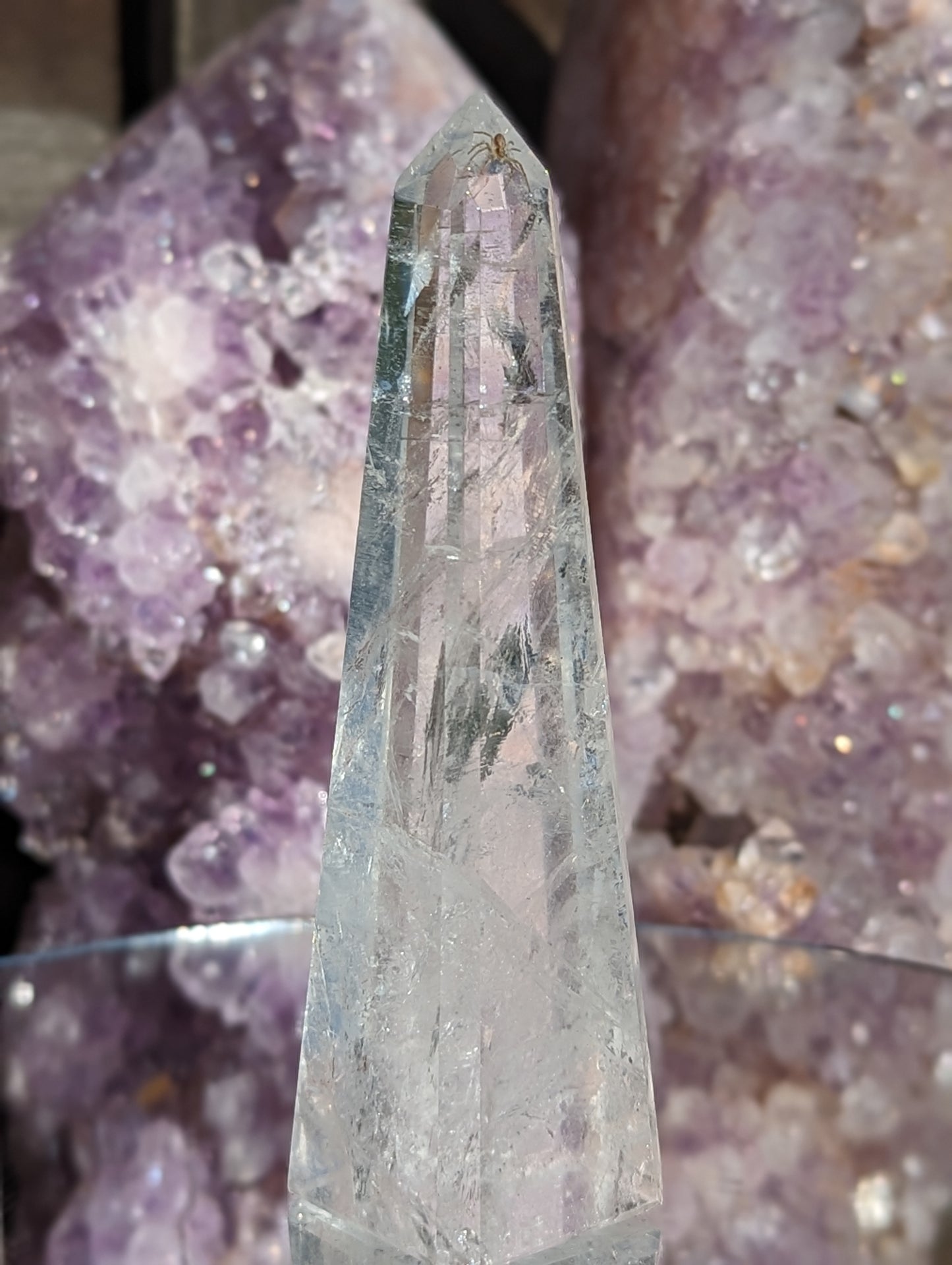 Veiled Clear Quartz Obelisk | Balancing & Healing