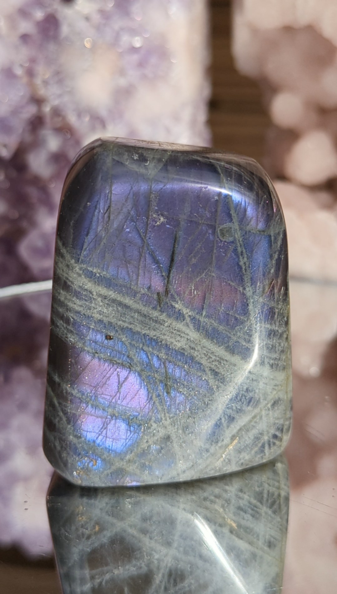 Pink & Purple Flash Labradorite Freeform | Intuition & Inner Light