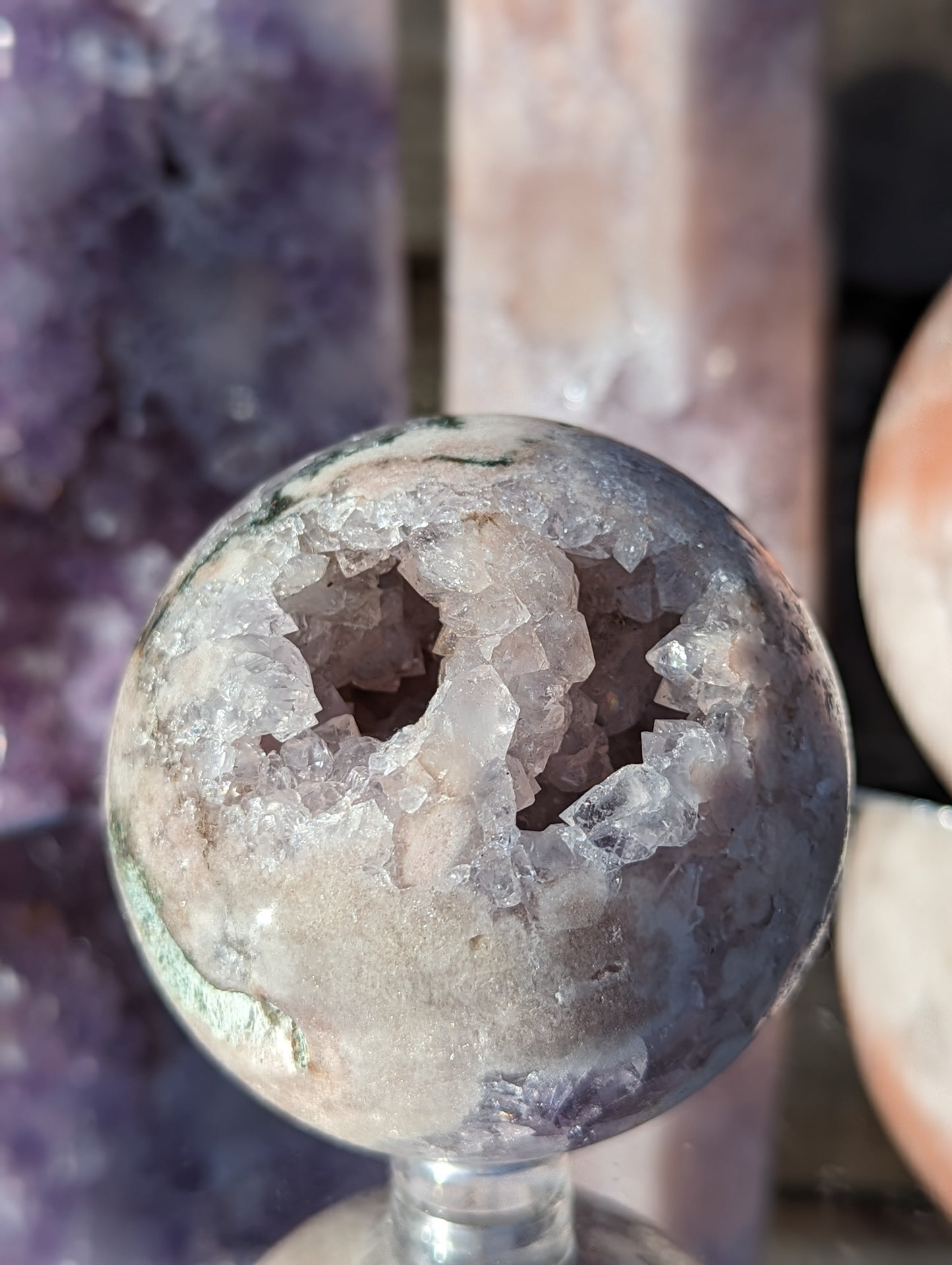 Amethyst, Pink Amethyst & Jasper Sphere | Harmony & Balance