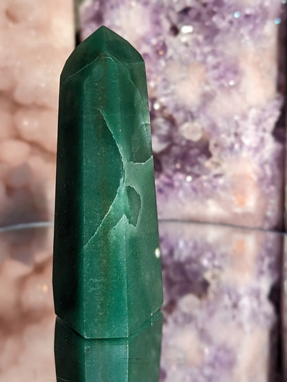 Green Strawberry Quartz Tower | Growth & Empowerment