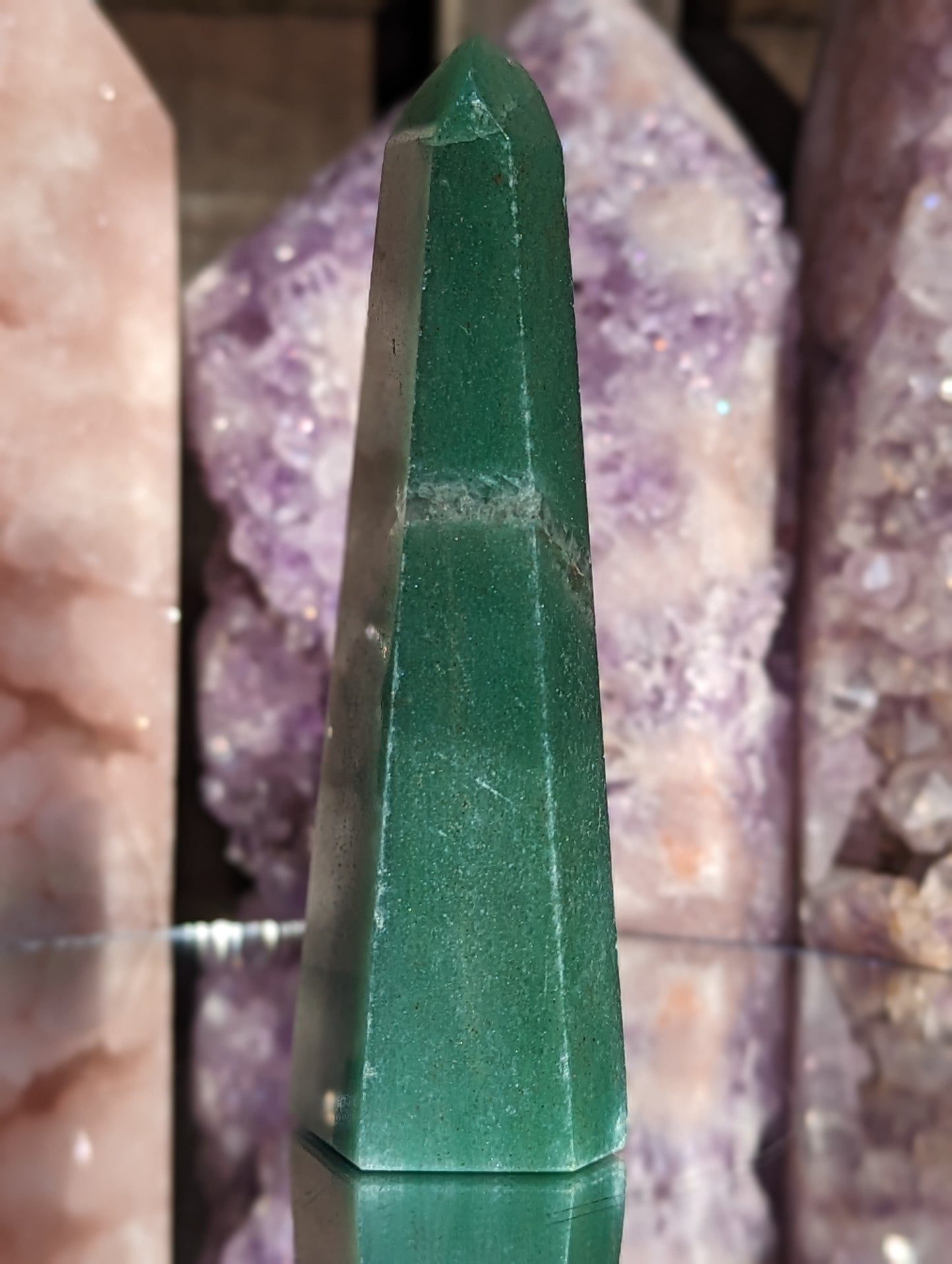 Green Strawberry Quartz Tower | Vitality & Energy