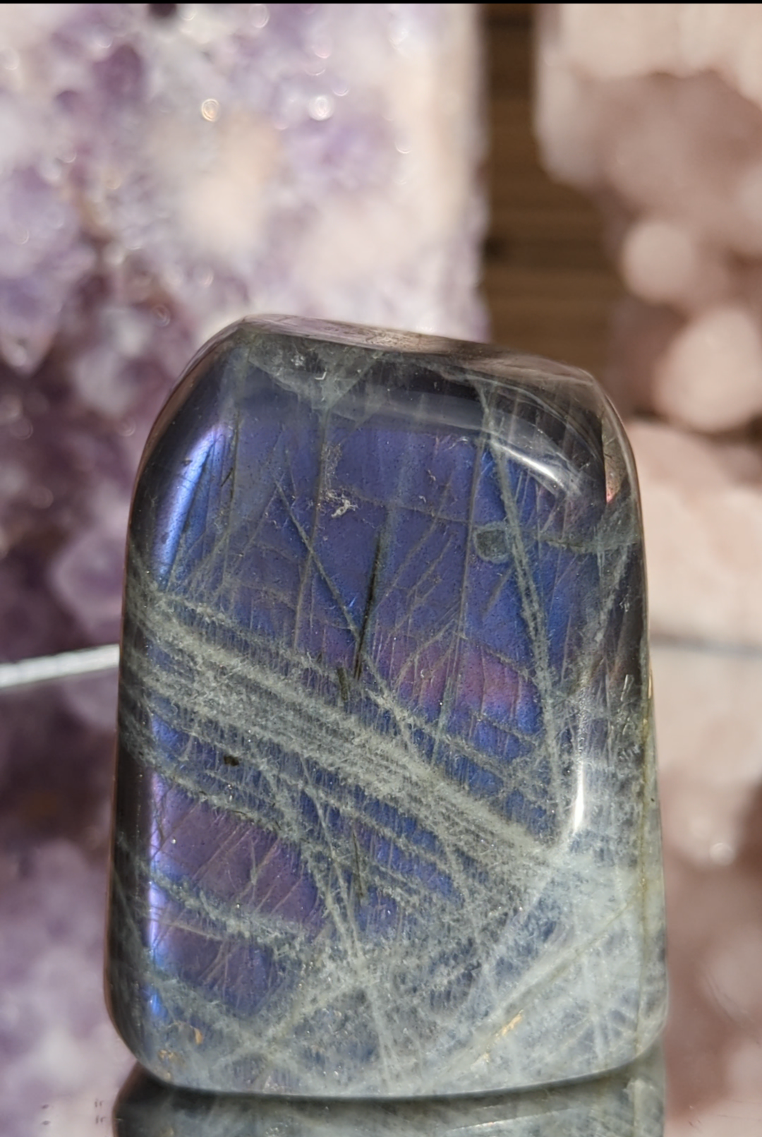 Pink & Purple Flash Labradorite Freeform | Intuition & Inner Light