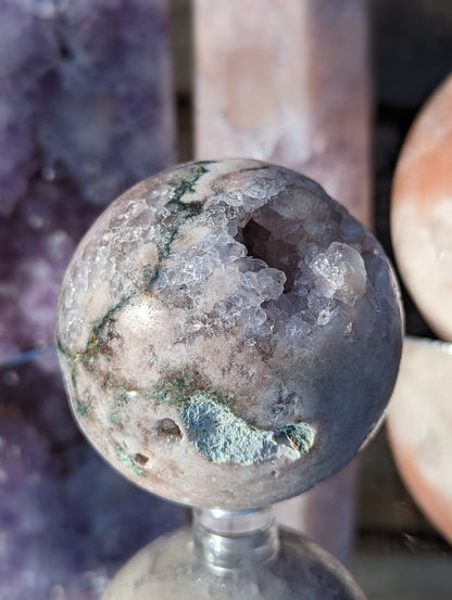 Amethyst, Pink Amethyst & Jasper Sphere | Harmony & Balance