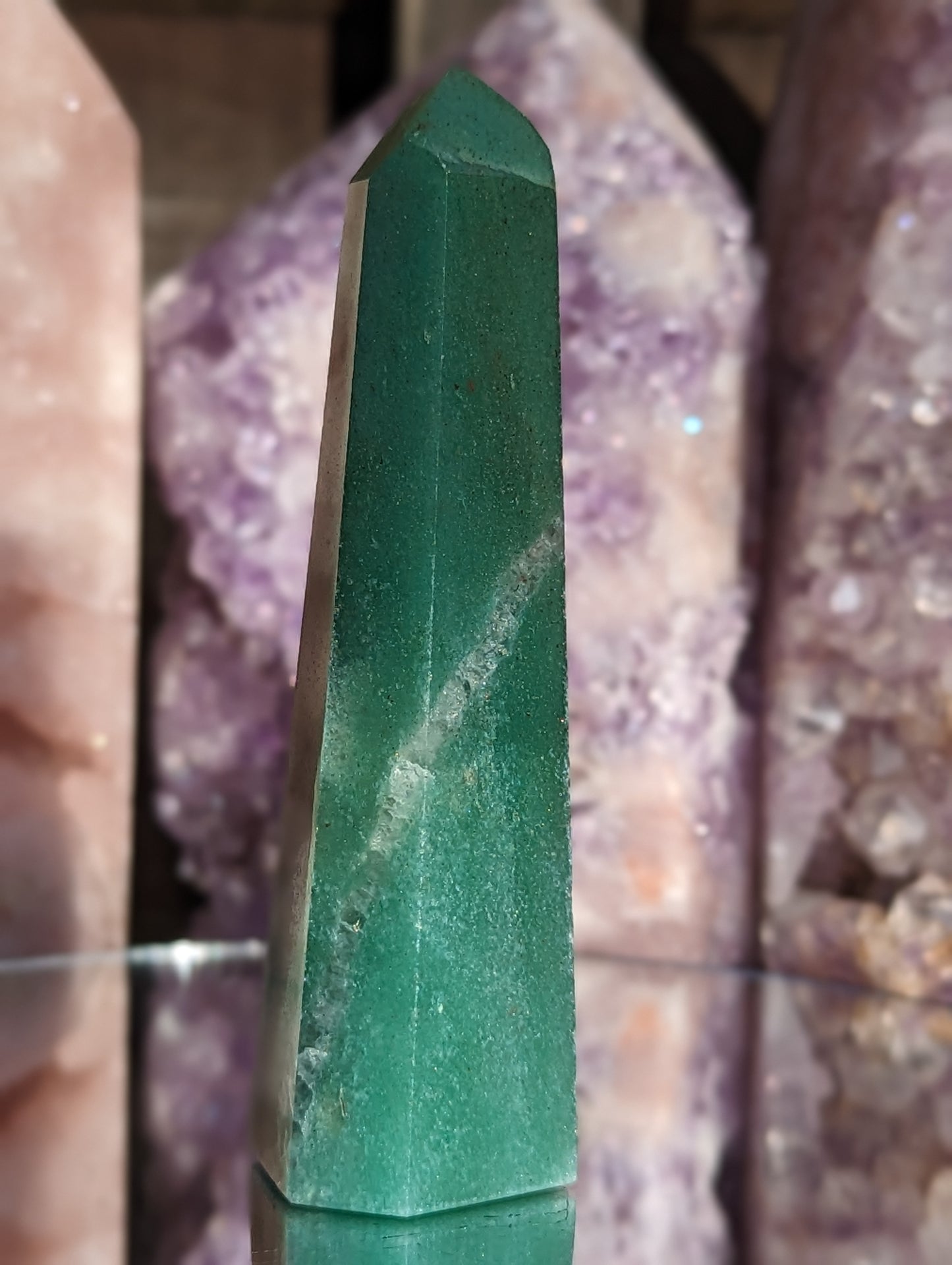 Green Strawberry Quartz Tower | Vitality & Energy