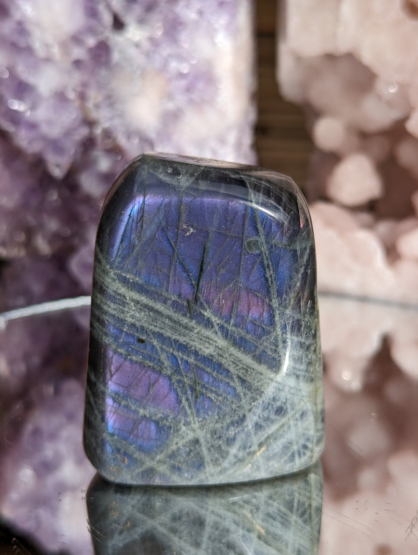 Pink & Purple Flash Labradorite Freeform | Intuition & Inner Light