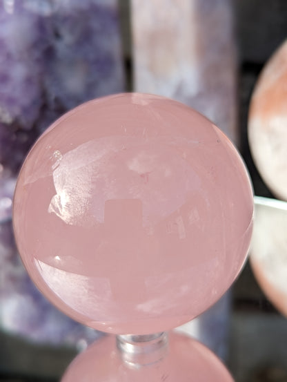 Rose Quartz Star Sphere| Love & Healing