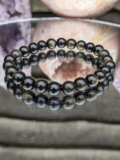 Gold Sheen Obsidian Bracelet | Grounding & Protection