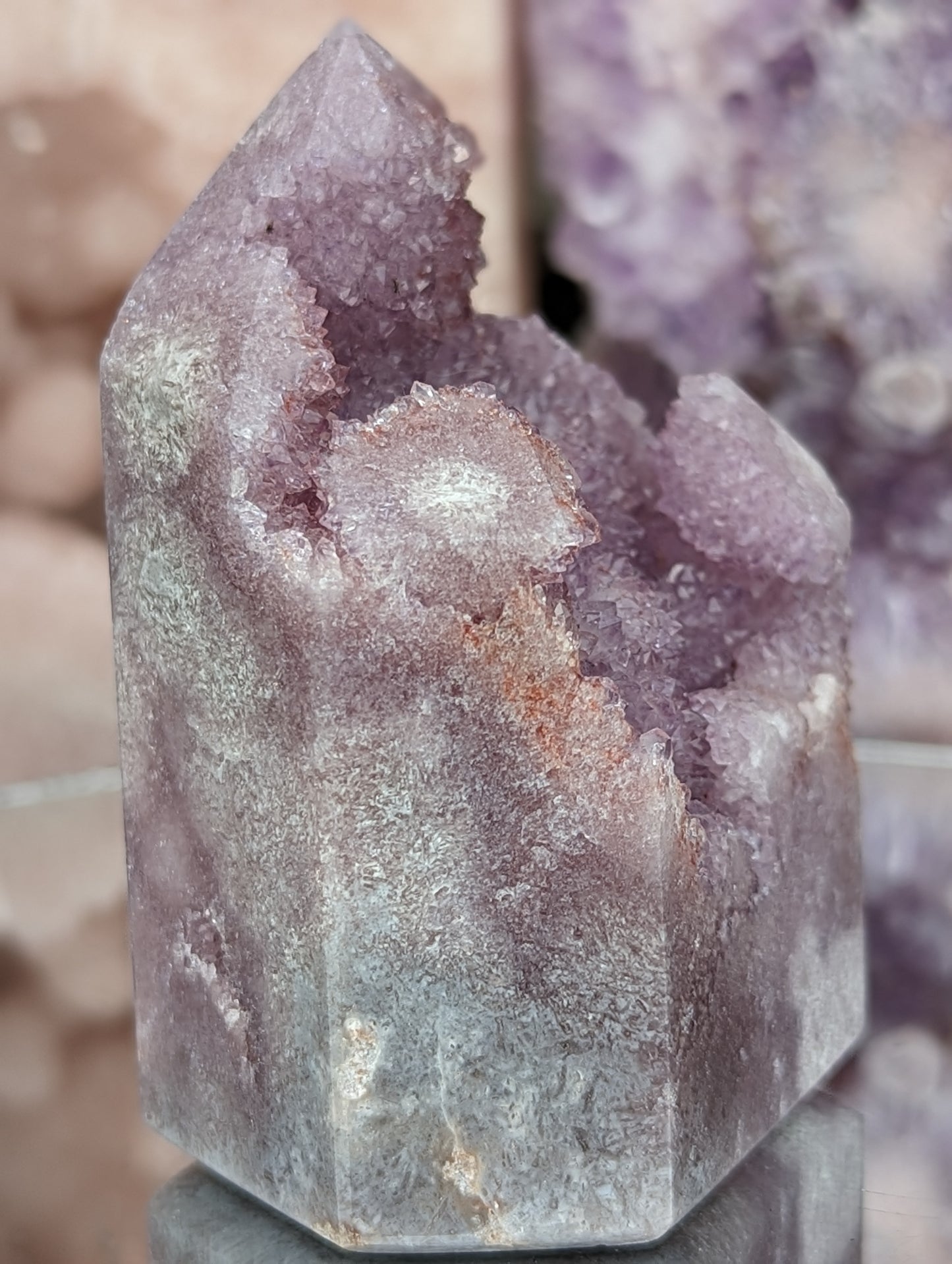 Lilac Pink Amethyst Druzy Tower | Romance & Harmony