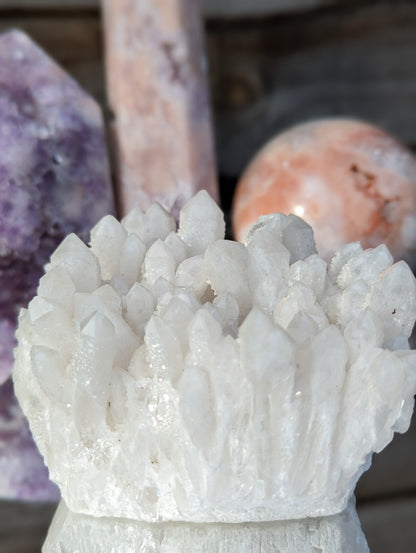 Frosted White Apophyllite Cluster | Clarity & Focus