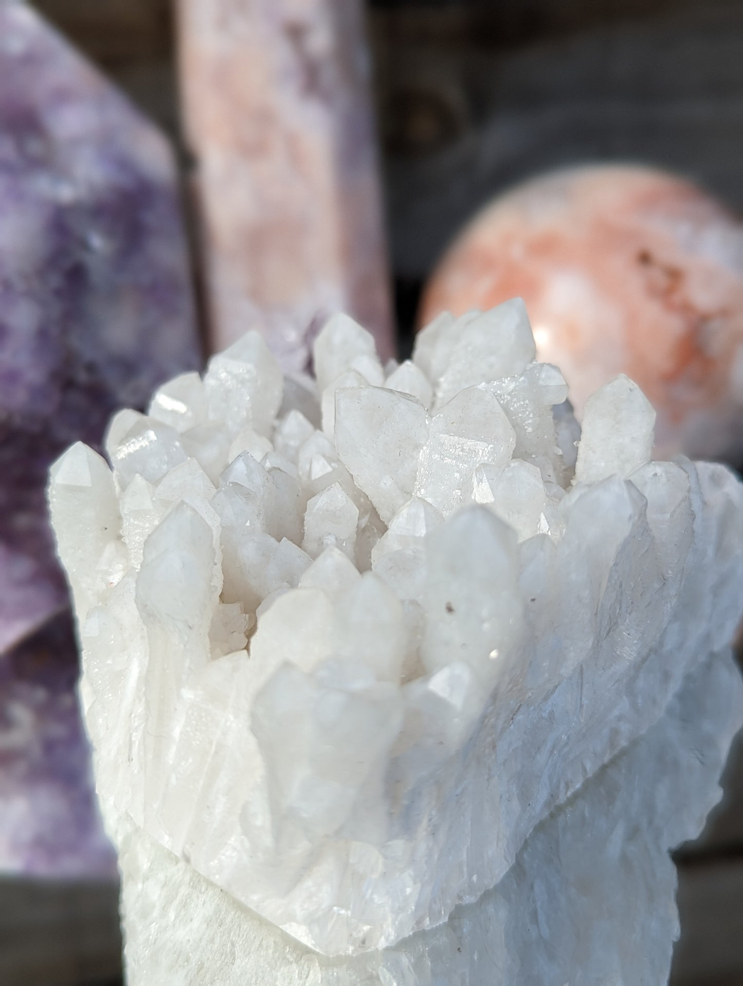 Frosted White Apophyllite Cluster | Clarity & Focus