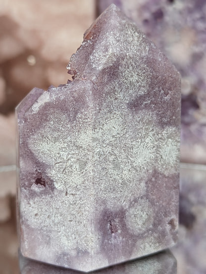 Lilac Pink Amethyst Druzy Tower | Romance & Harmony