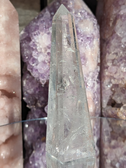 Veiled Clear Quartz Obelisk | Balancing & Healing