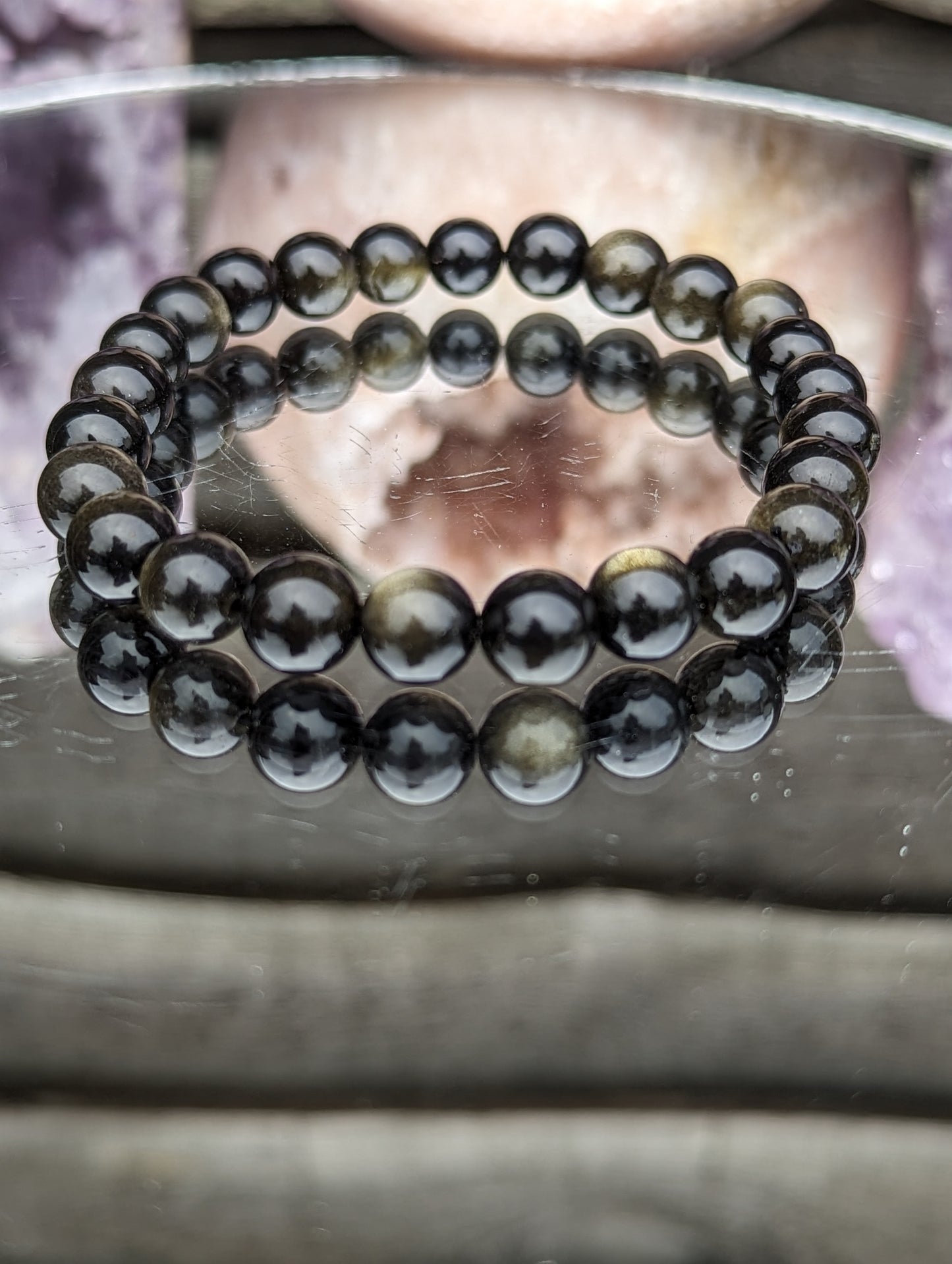 Gold Sheen Obsidian Bracelet | Grounding & Protection