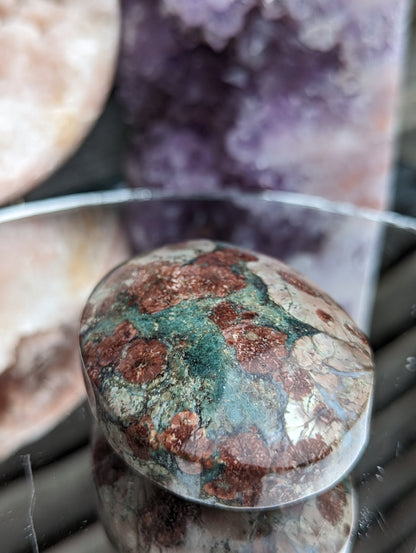 RARE Sakura Jasper Palm Stone | Love & Compassion