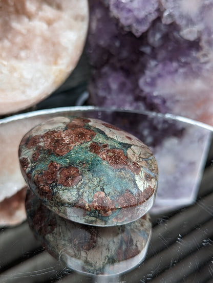 RARE Sakura Jasper Palm Stone | Love & Compassion