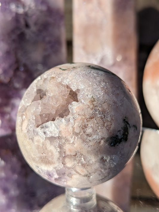 Amethyst, Pink Amethyst & Jasper Sphere | Harmony & Balance