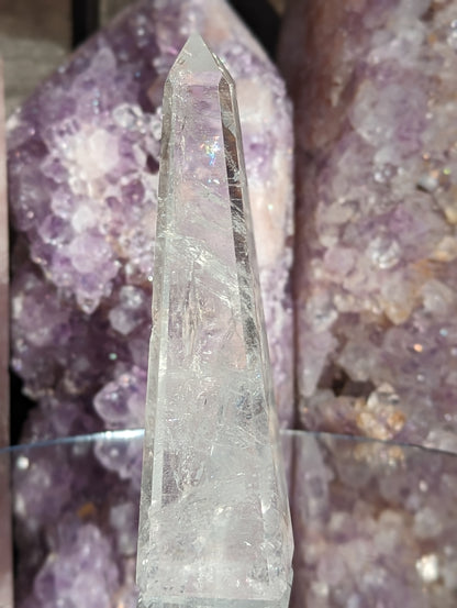 Veiled Clear Quartz Obelisk | Balancing & Healing