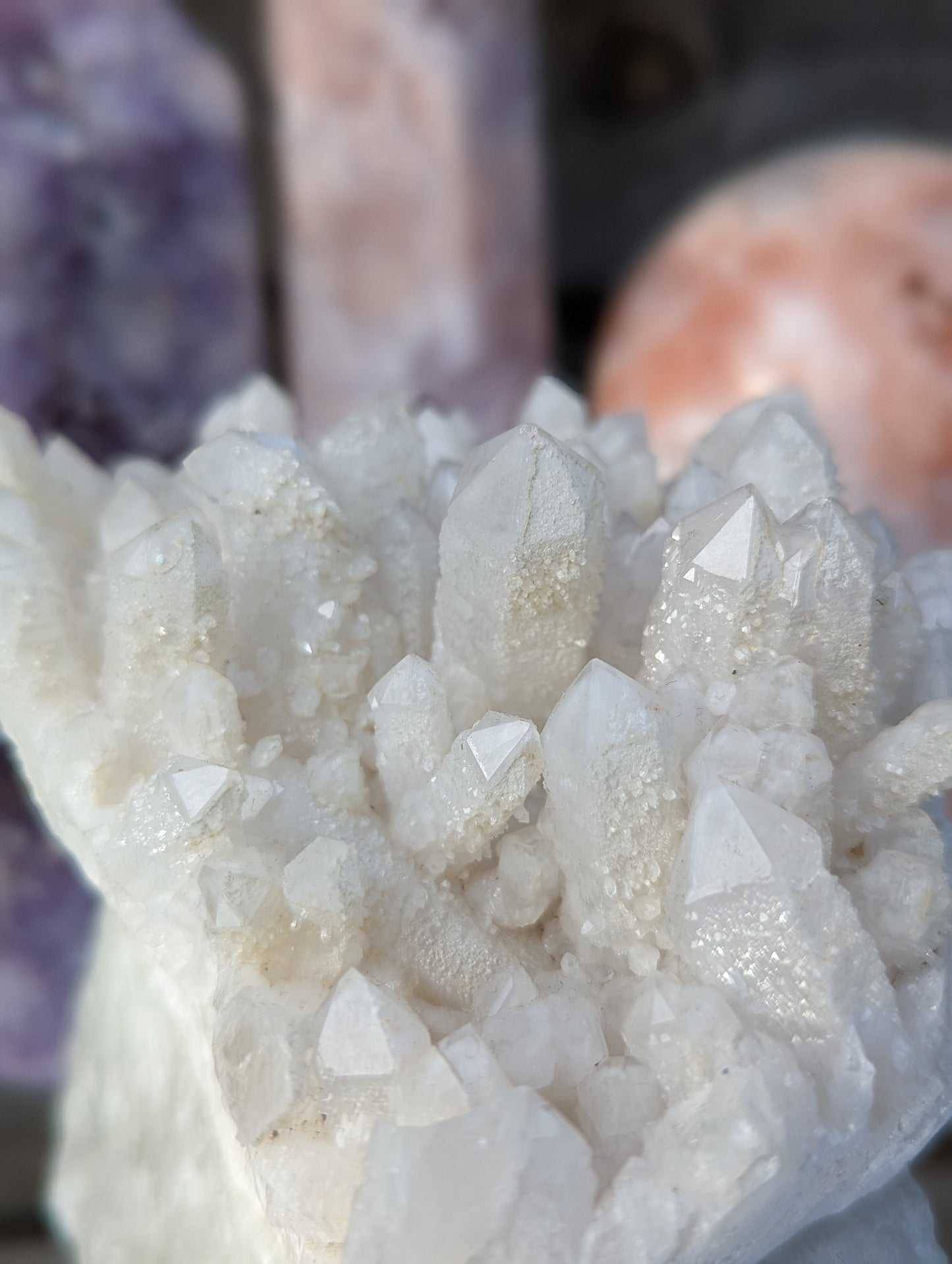 Frosted White Apophyllite Cluster | Clarity & Focus