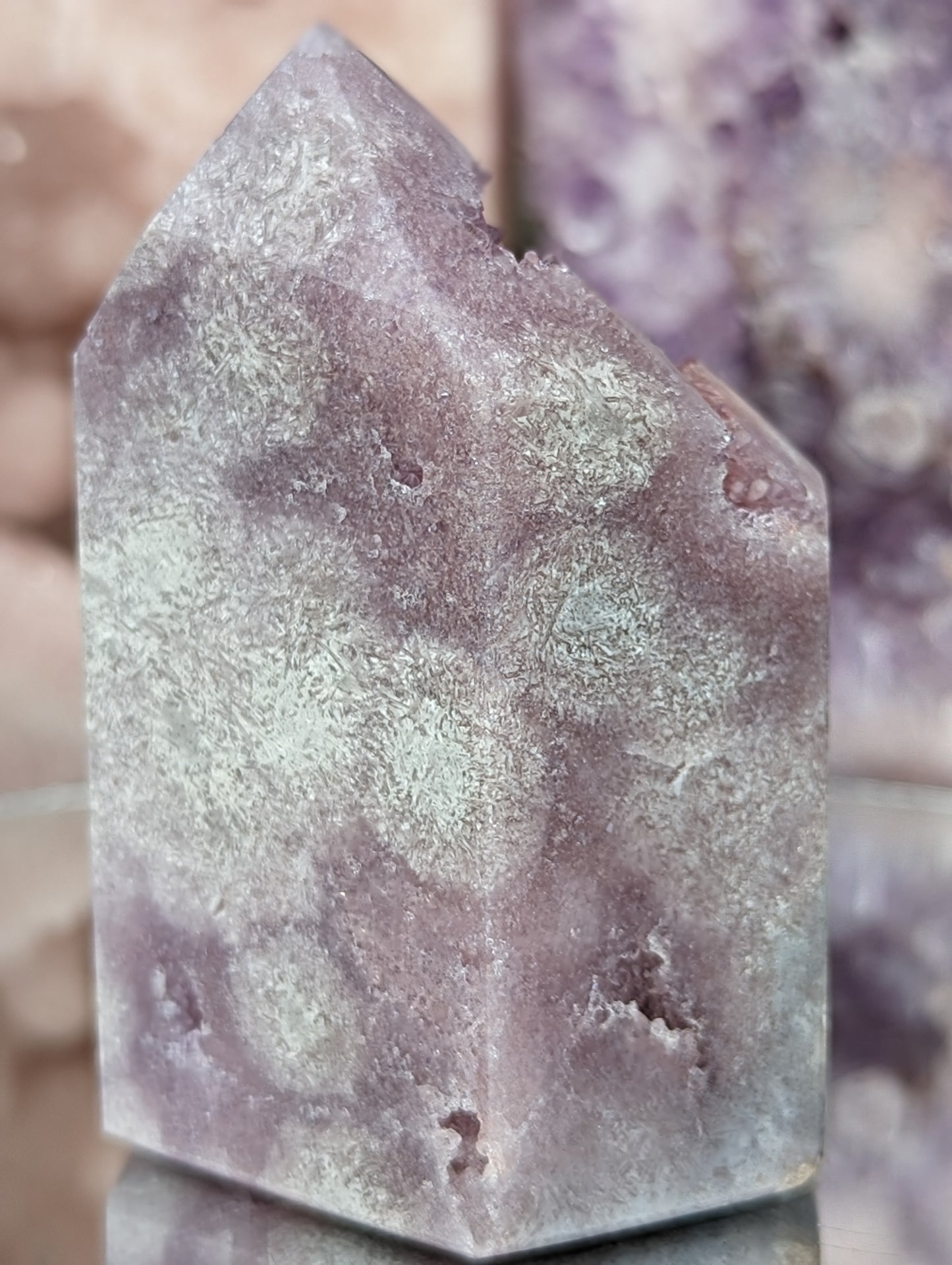 Lilac Pink Amethyst Druzy Tower | Romance & Harmony