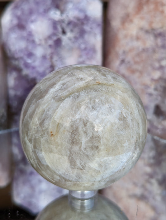 Flashy Moonstone Sphere | Focus & Tranquility