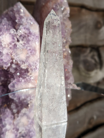 Veiled Clear Quartz Obelisk | Strength & Intuition