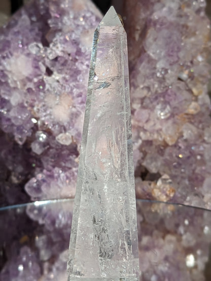 Veiled Clear Quartz Obelisk | Balancing & Healing