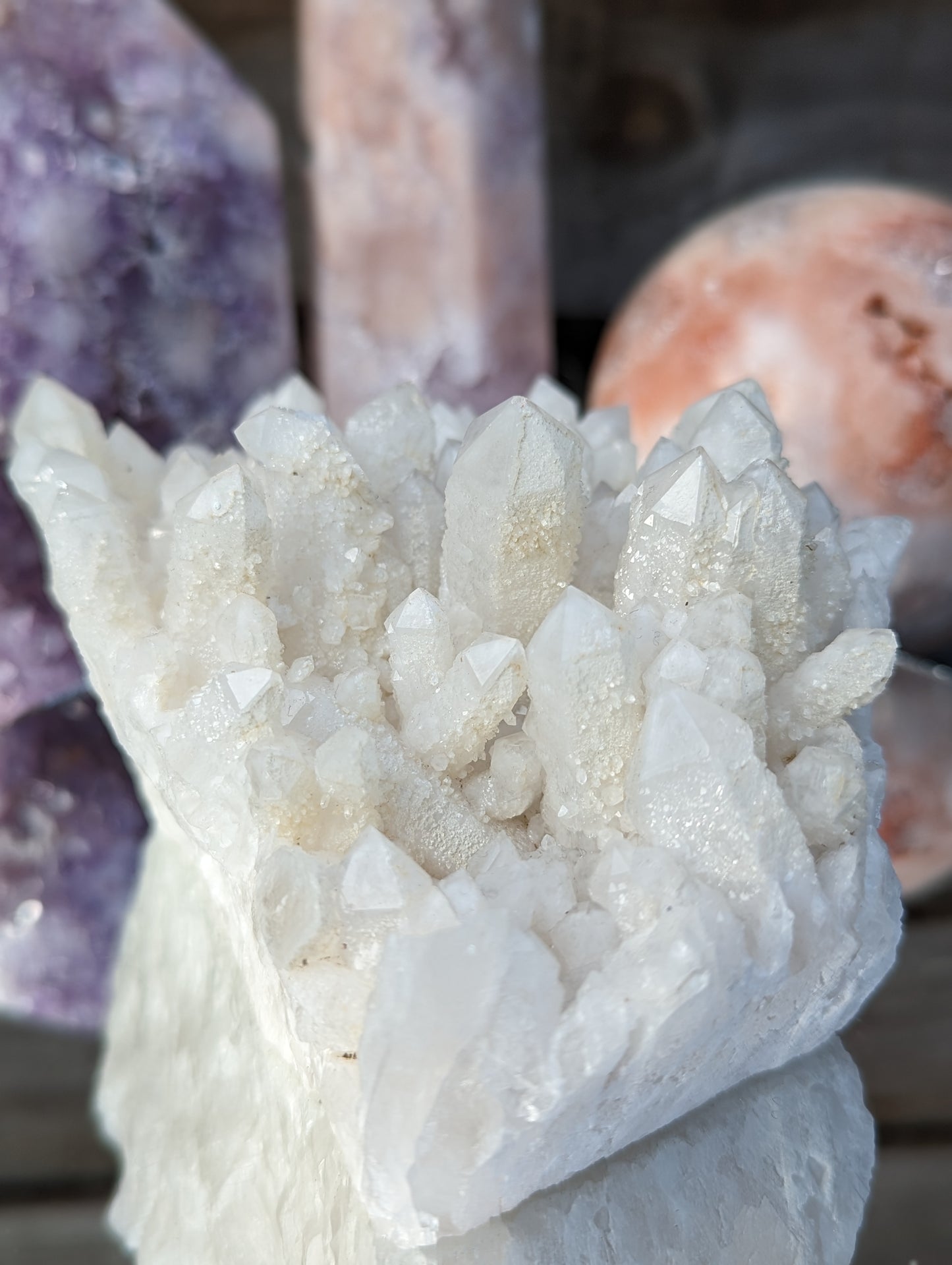 Frosted White Apophyllite Cluster | Clarity & Focus